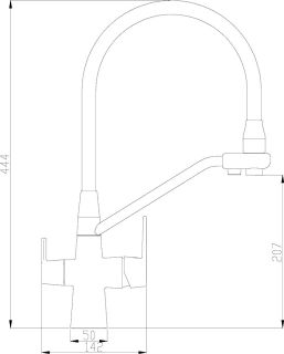 Смеситель Steel Hammer SH 903-8 Bronze для кухонной мойки